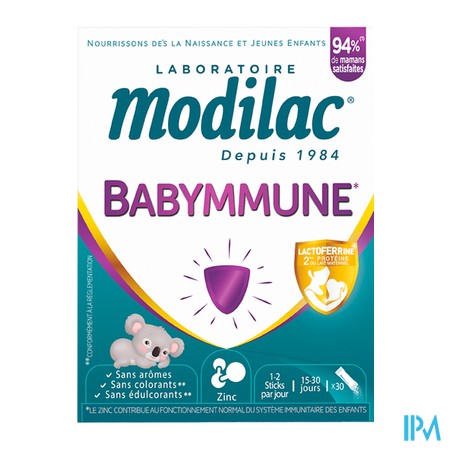 vignette MODILAC BABYMMUNE 30 STICKS