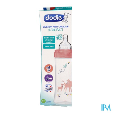 vignette DODIE BIB SENS+ AC 330 ML DEBIT 3 ROSE