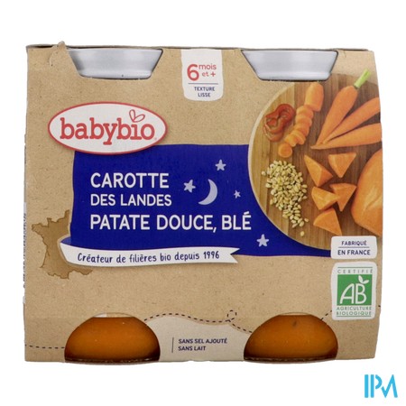 vignette BABYBIO B/NUIT CARO/PATAT/BLE2X200