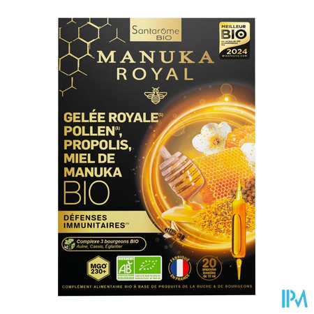 produit SANTAROME GELEE ROYALE MIEL MANUKA 20AMP