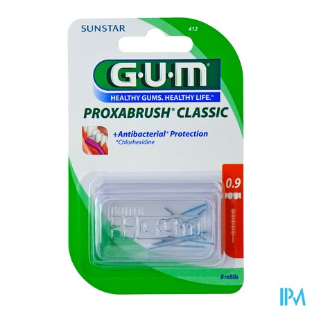 vignette GUM PROXABRUSH CLASSIC RECH 412 X6