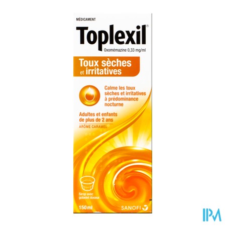vignette TOPLEXIL 0,33MG/ML SP 150ML