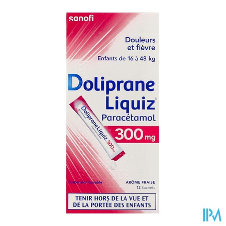 produit DOLIPRANELIQUIZ 300MG SACHET S/S12