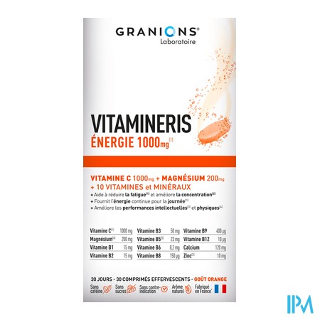 produit GRANIONS VITAMINERIS ENERGIE 1000MG CPR28