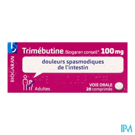 vignette TRIMEBUTINE 100MG BIOG CONS CPR 20