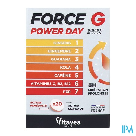produit FORCE G POWER DAY 20 COMPRIMES