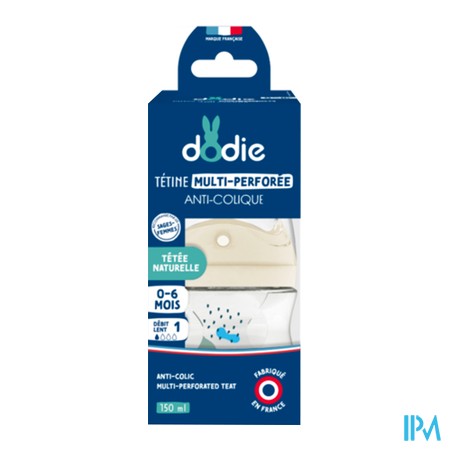vignette DODIE BIB TEAT&amp;RING BLEU 150ML