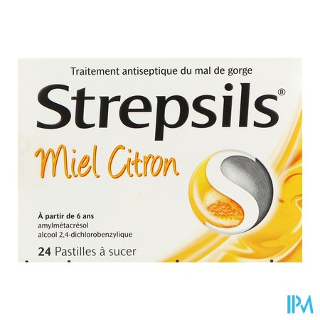 vignette STREPSILS MIEL CITRON PAST 24