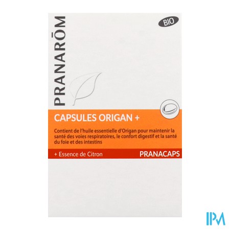 vignette PRANAROM PRANACAPS ORIGAN+ CAP30