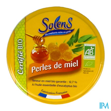 vignette PHARMUP SOLENS PERLE MIEL EUCALYP BIO 50G