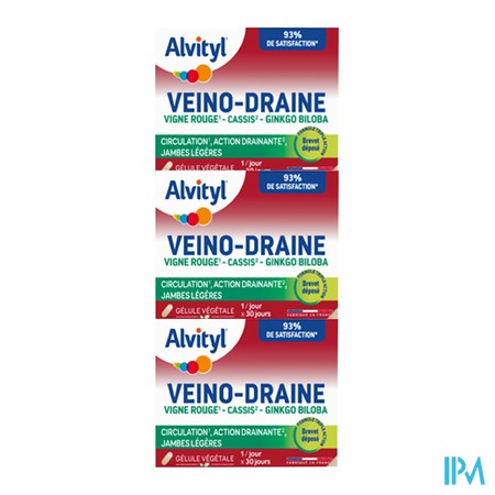 produit GO VITAL VEINO-DRAINE 30CPS 2+1