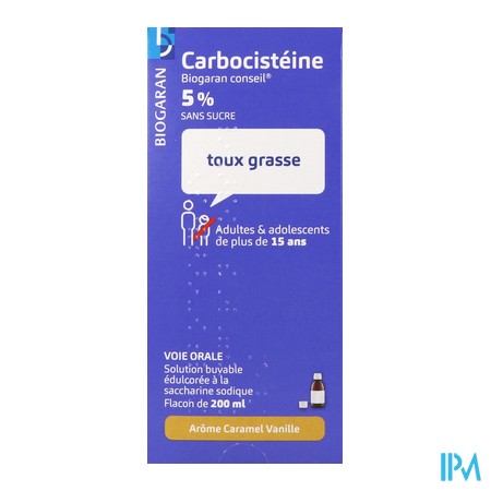 vignette CARBOCIST BIOG5PC SOL SS 200ML
