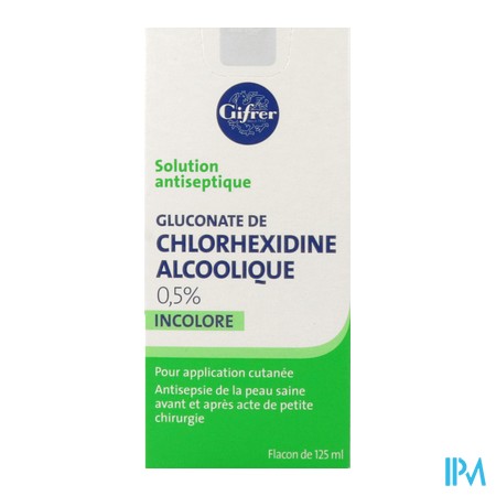 produit CHLORHEXIDINE ALCOOL GIFRER 125ML