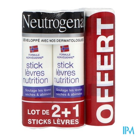 vignette NEUTROGENA STICK LEVRES 2+1