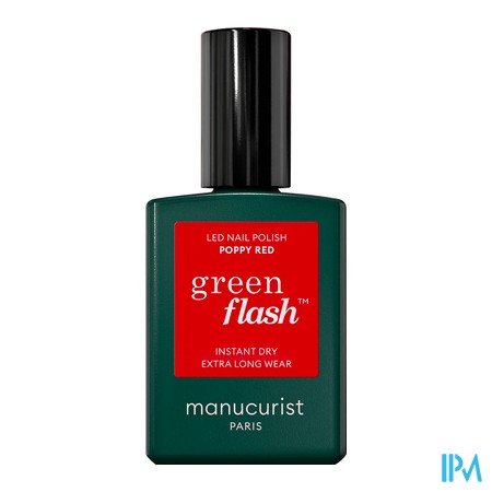 vignette MANUCURIST GREEN FLASH VAO POPPY RED 15ML
