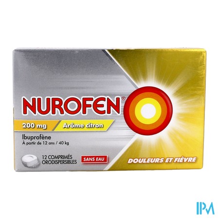 vignette NUROFEN 200MG CPR ORODISP 12