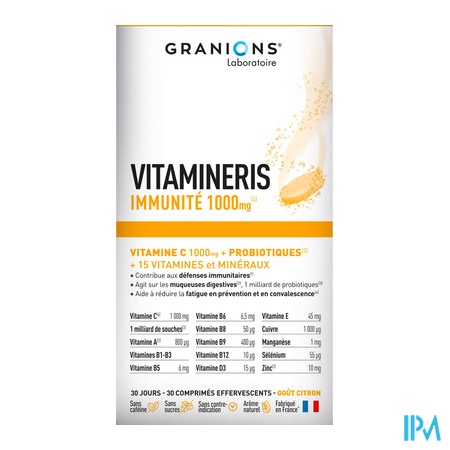 vignette GRANIONS VITAMINERIS IMMUNIT 1000MG CPR28