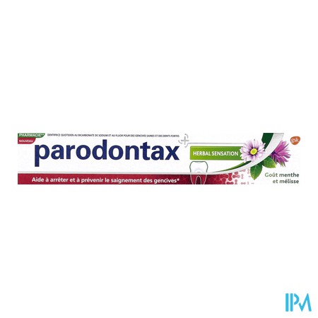 vignette PARODONTAX DENT HERBAL SENSAT 75ML