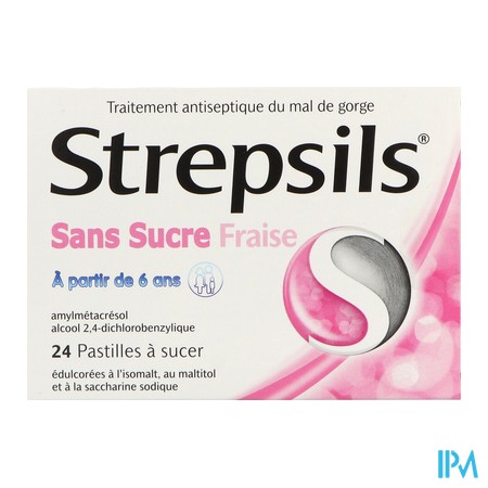 produit STREPSILS FRAISE S/S PAST 24