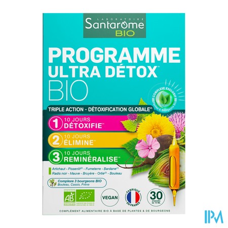 produit SANTAROME PROGRAMM ULTRA DETOX BIO 30 AMP