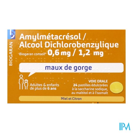 produit AMYL/ALC DICHLOROB BGR CONS PAST24