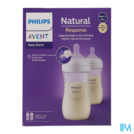 vignette AVENT BIB NAT RESPONSE 260ML X2