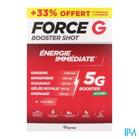produit VITAVEA FORCE G BOOSTER SHOT NAT 20 AMP