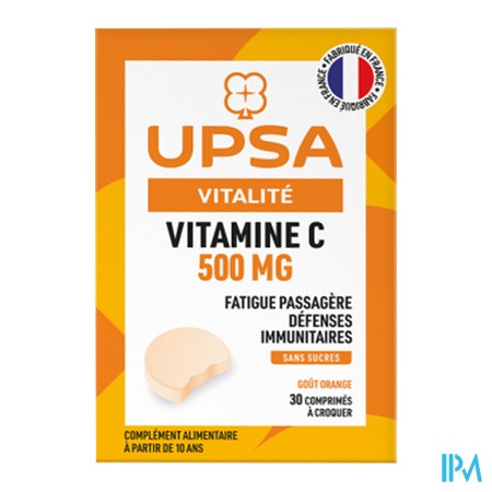 vignette UPSA VIT C 500MG CPR CROQ BT30