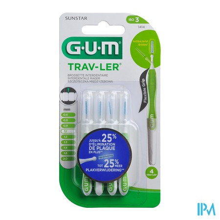 vignette GUM TRAVLER BROSSET 1,1MM 1414 X4