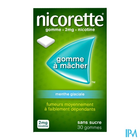 vignette NICORETTE 2MG GOMME MENT GLA SS 30