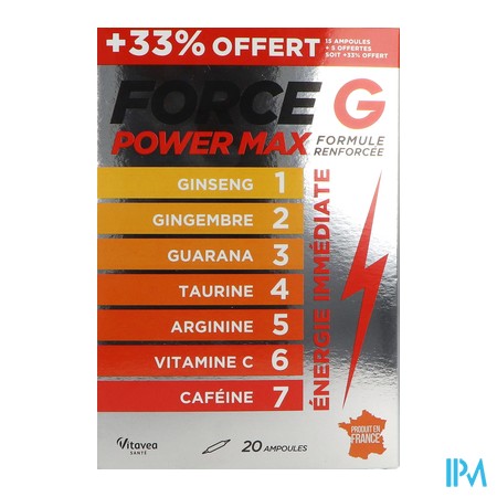 vignette NUTRISANTE FORCEG POWER MAX 20 AMP