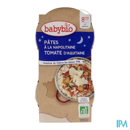 vignette BABYBIO BON/NUIT PATE NAPOLI2X200G