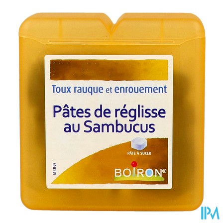 produit PATES DE REGLISSE SAMBUCUS 70G BOI