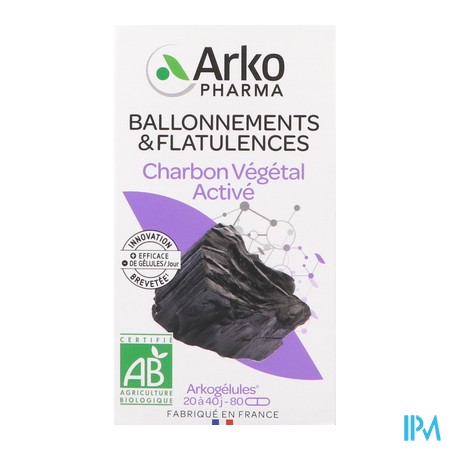 produit ARKOGELULES CHARBON VEGETAL BIO 80 GEL