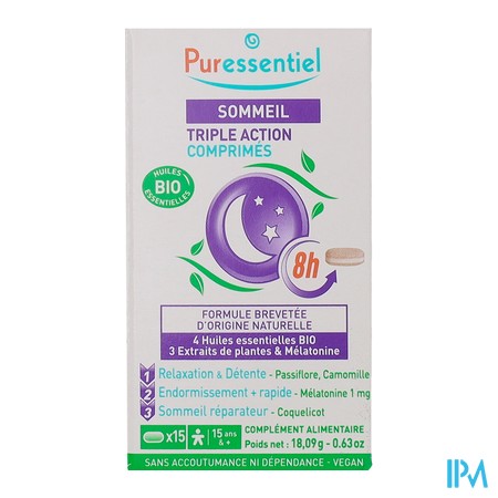 produit PURESSENTIEL TRIPLE ACTION SOMMEIL CPR15