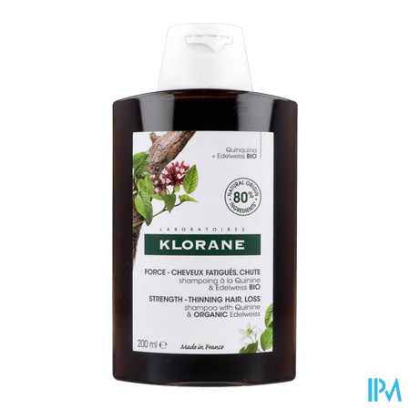vignette KLORANE SHP F QUININE-EDELWEISS BIO 200ML