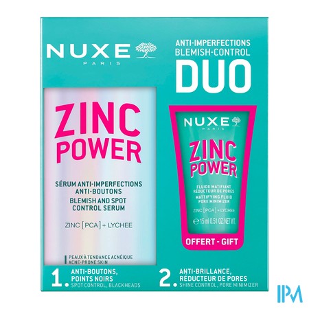 vignette NUXE ZINC POWER SERUM +FLUIDE MAT