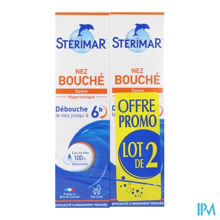 produit STERIMAR BEBE NEZ BOUCHE 100MLX2