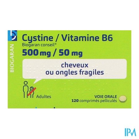 produit CYSTINE B6 500/50MG BIOG C CPR 120
