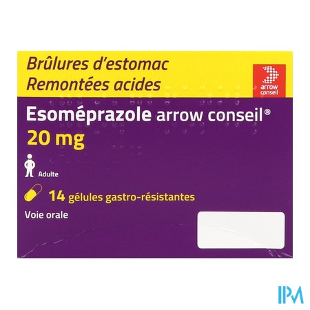 produit ESOMEPRAZOLE AWC 20MG GELU 14
