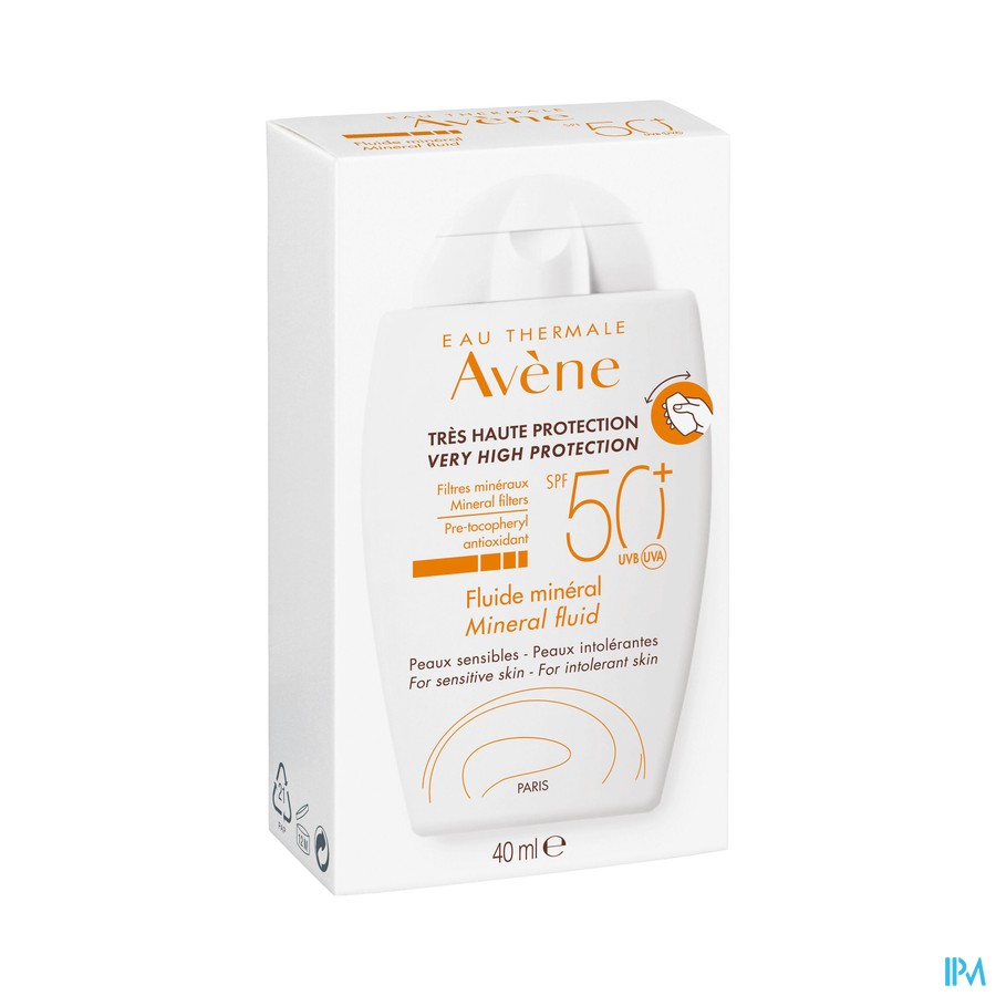 produit AVENE SOLAIRE MINERAL FLUI SPF50+