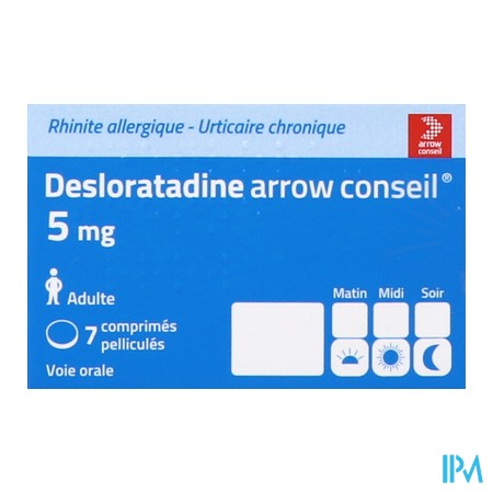 produit DESLORATADINE AWC 5MG CPR BT7