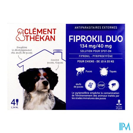vignette CLEM/THEK FIPROKIL DUO CHIEN 10-20