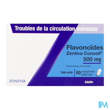 produit FLAVONOIDES ZTC 500MG CPR BT60