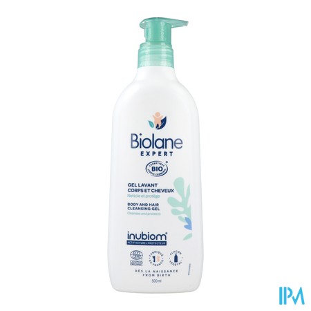 vignette BIOLANE GEL LAV CORPS&amp;CHEVEUX BIO 500ML