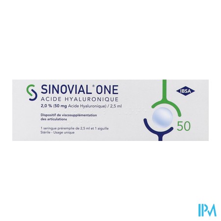 vignette SINOVIAL ONE 2% SERINGUE 2,5ML