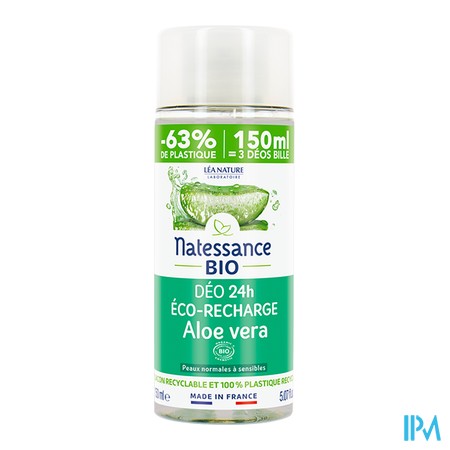 vignette NATESSANCE RECH DEO ALOE VERA BIO 150ML
