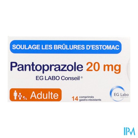 produit PANTOPRAZOLE 20MG EG CONS CPR 14