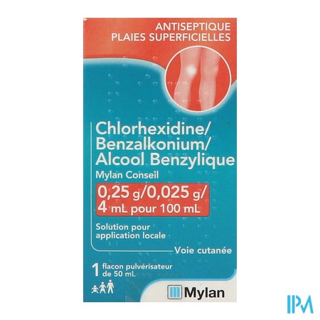 produit CHLOR/BENZALKO/ALC.VIC FL50ML
