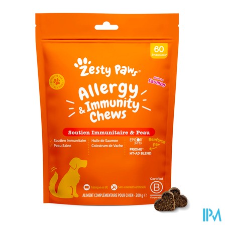 produit ZESTY PAWS ALLERGY/IMMUNI CHEWS SALMON 60